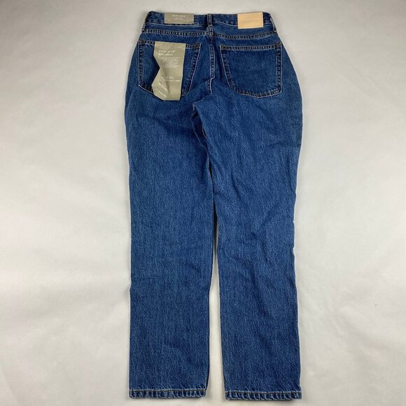 NWT Everlane Jeans Women's Size 27 The Curvy 90's Cheeky Straight Jean Blue - Picture 2 of 13